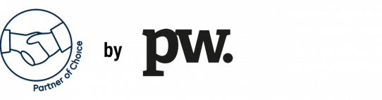 brand logo + logo PW